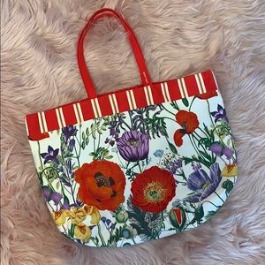 Estee Lauder Poppy Flower Print Tote Bag